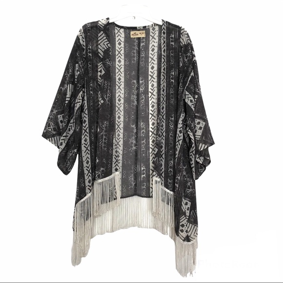 Hollister Sweaters - Hollister Tribal Fringe Kimono. Boho long cardigan OS. One size fits all!